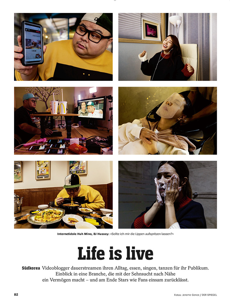 Der Spiegel-Livestreamers-Life is live-3 pages – Jerome Gence